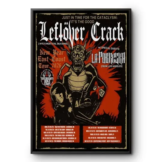 Discover Leftover Crack East Coast Tour 2026 Punk Ska Concert Poster
