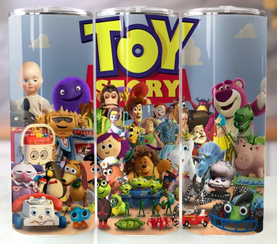 Discover Toy Story Tumbler Insulated Stainless Steel Cup Travel Mug Straw Lid