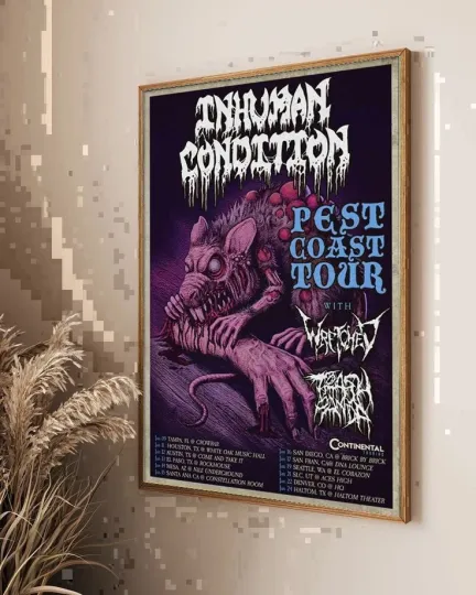 Discover Poster Inhuman Condition Pest Coast Tour 2026