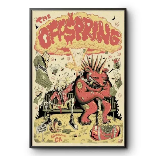 Discover HOT! The Offspring Bakersfield CA Jan 16 2026 Tour Poster