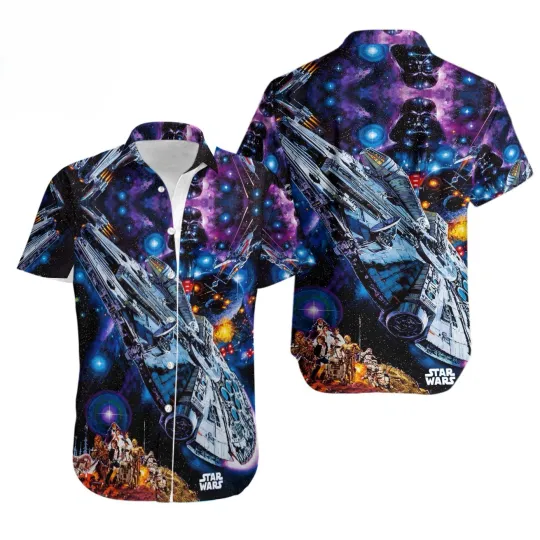 Discover Disney Star Wars Darth Vader Starships Universe Hawaiian Shirt