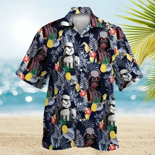Discover Star Wars Darth Vader Storm Trooper Flower Hawaiian Shirt
