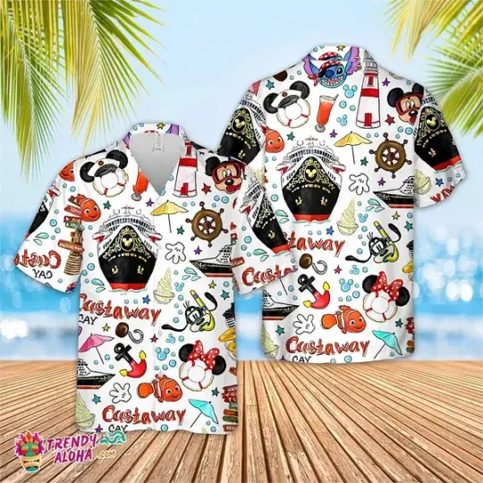 Discover Disney Cruise Birthday Short Sleeve Aloha Hawaiian Shirt