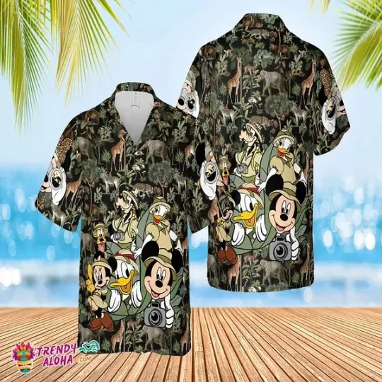 Discover Disney Animal Kingdom Hawaiian Shirt Vintage Animal Kingdom Mickey Shirt