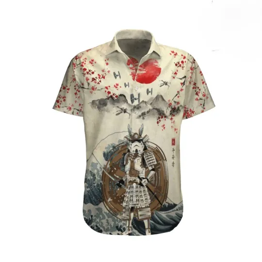 Discover Disney Star Wars Stormtropper Japan Samurai Vintage Hawaiian Shirt