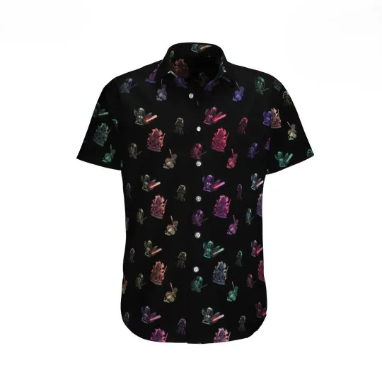Discover Disney Star Wars Cute Colorful Darth Vader Paradigm Black Hawaiian Shirt