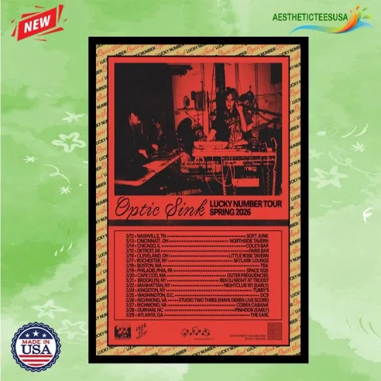 Discover Optic Sink Lucky Number Tour Spring 2026 Poster Home Decor, Wall Art