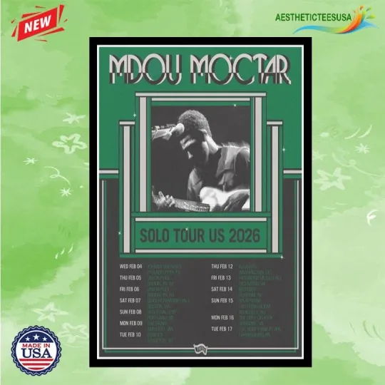 Discover Mdou Moctar Solo Tour 2026 Poster Home Decor, Wall Art, No Frame, Fan Gift