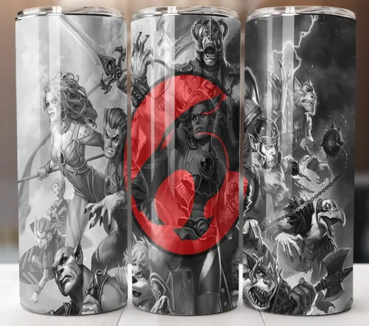 Discover ThunderCats 80s Retro Cartoon Tumbler Travel Mug Stainless Steel Cup Straw