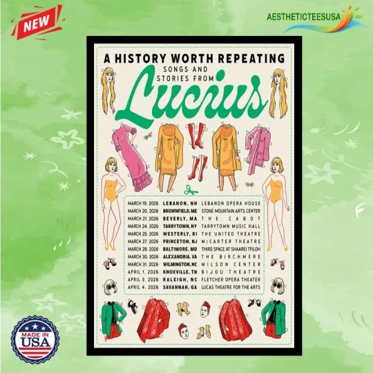 Discover Lucius March & April Tour 2026 Poster Home Decor, Wall Art, Fan Gift