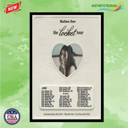 Discover Madison Beer The Locket Tour 2026 Poster Home Decor, Wall Art, Fan Gift