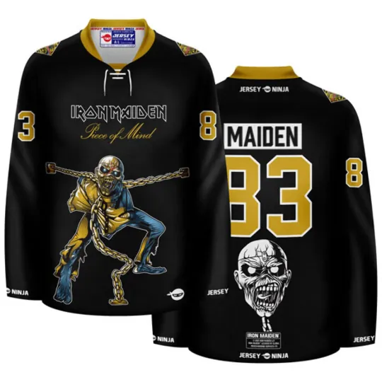 Iron Maiden Piece of Mind Men's Hockey Jersey