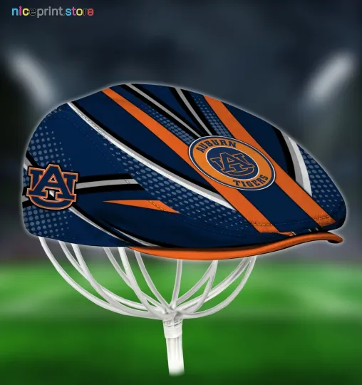 Discover Auburn Team Tigers Jeff Cap Driving Cap Golf Cap Flat Cap Newsboy Cap