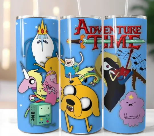 Discover Adventure Time Tumbler Stainless Steel Straw Insulated Cup Mug