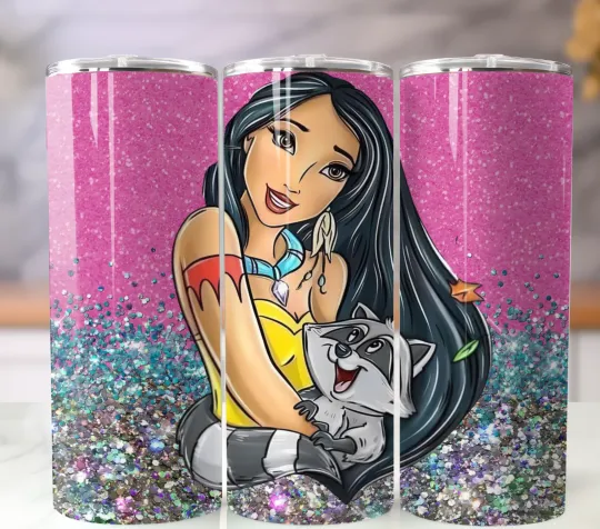 Discover Pocahontas Meeko Tumbler 20oz Insulated Stainless Steel Straw Insulated Cup Mug