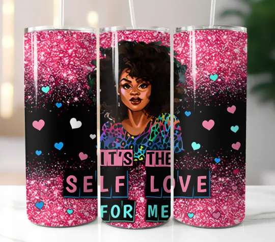 Discover Self Love Tumbler Stainless Steel Straw Insulated Cup Mug