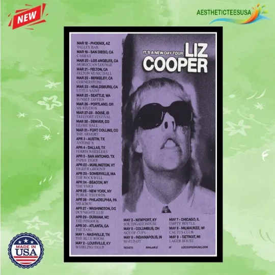 Discover Liz Cooper It_s A New Day Tour 2026 Poster Home Decor, Wall Art, Fan Gift