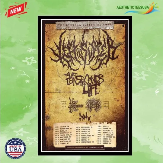 Discover Left To Suffer The Eternal Suffering Tour 2026 Poster Home Decor, Wall Art