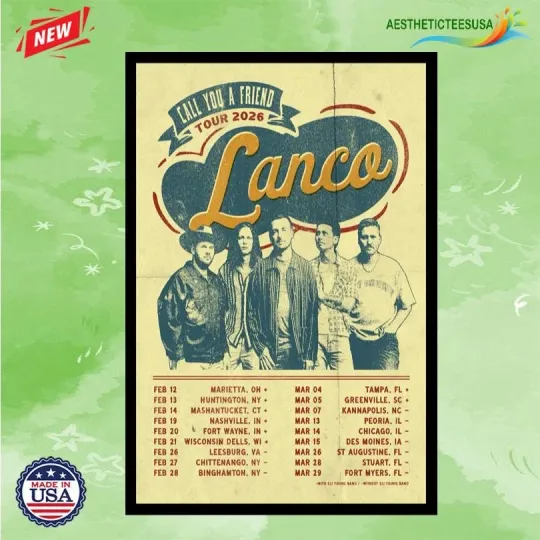 Discover Lanco Call You A Friend Tour 2026 New Poster Home Decor, Wall Art, Fan Gift