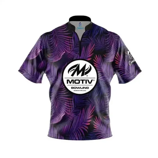Discover (Custom Name) - Motiv Purple Jungle Bowling Jersey Size S-5XL NEW