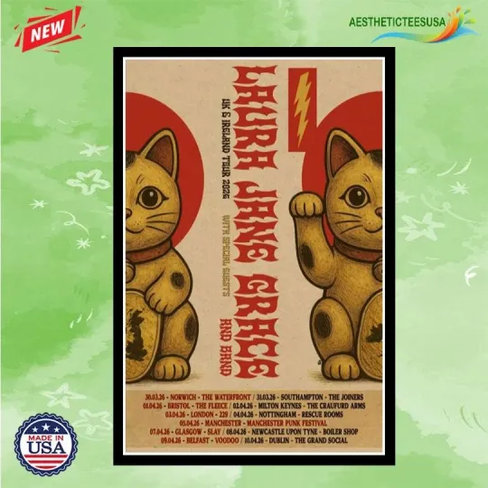 Discover Laura Jane Grace UK & Ireland Tour 2026 Poster Home Decor, Wall Art