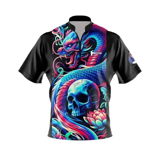 Discover *Custom Name* Hammer Neon Dragon Bowling Jersey Size S-5XL , NEW
