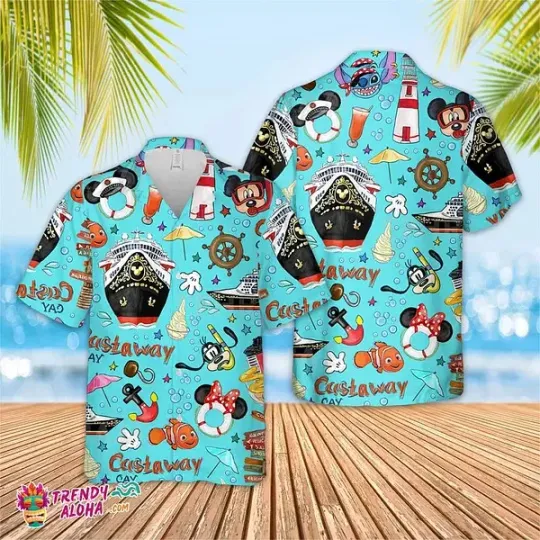 Discover Disney Cruise V2 Short Sleeve Mickey Birthday Hawaiian Shirt S-5XL