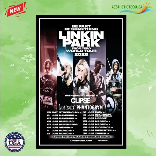 Discover Linkin Park From Zero World Tour 2026 Poster Home Decor, Wall Art, Fan Gift