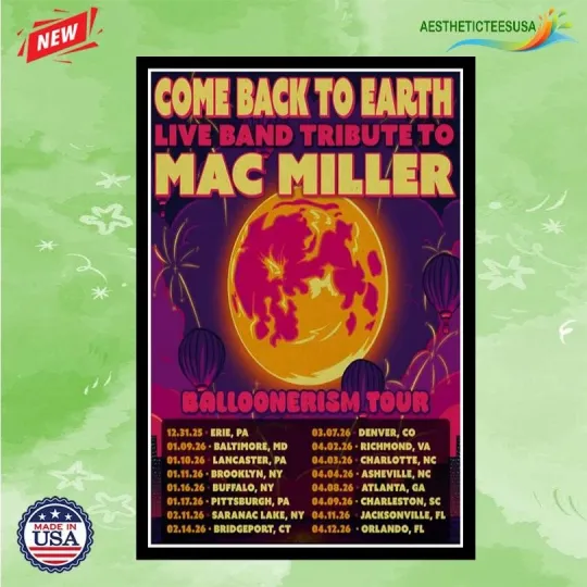 Discover macmiler Balloonerism Tour 2026 Poster Home Decor, Wall Art, Fan Gift