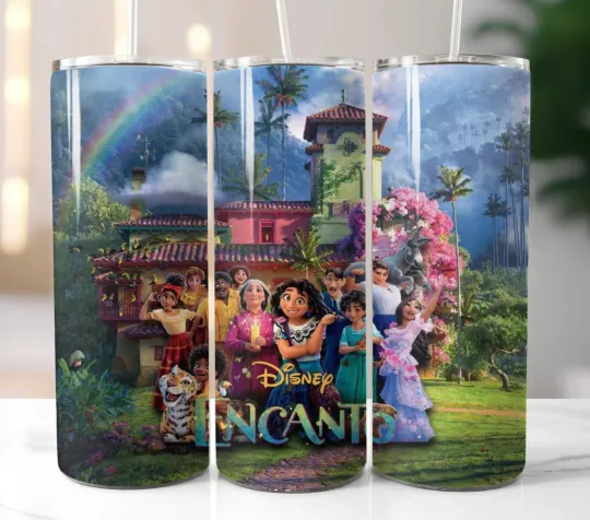 Discover Encanto Tumbler 20oz Stainless Steel Skinny Straw Insulated Cup Mug