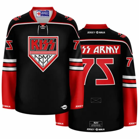 Discover KISS Army Red/Black Men's Hockey Jersey