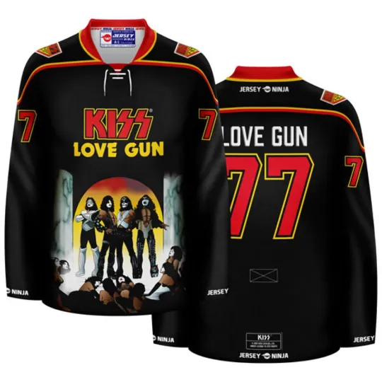 Discover KISS Love Gun Men's Hockey Jersey