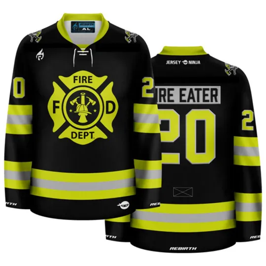 Discover Firefighter Turnout Gear Men's Hockey Jersey