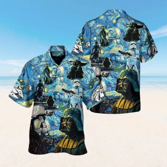 Discover Disney Star Wars Jedi Vs Sith Aloha Star Night Art Hawaiian Shirt