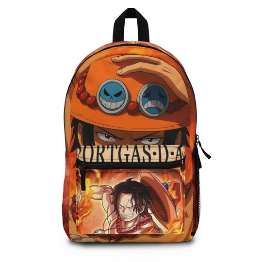 Discover Flame Pirate King Backpack, Anime Character Fire Bag