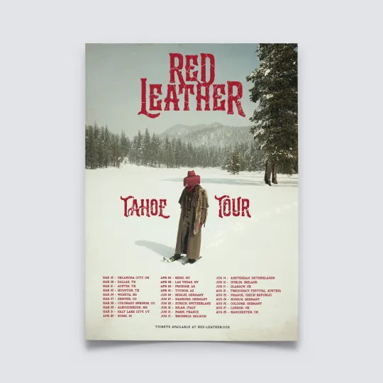 Discover Red Leather TAHOE WORLD TOUR 2026 Poster