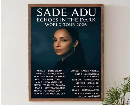 Discover Sade Adu Echoes In The Dark World Tour 2026 Poster