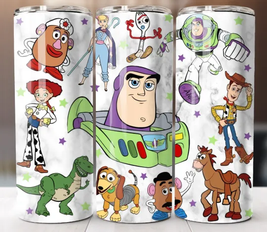 Discover 20oz Toy Movie Tumbler Insulated Travel Mug Stainless Steel Cup Straw