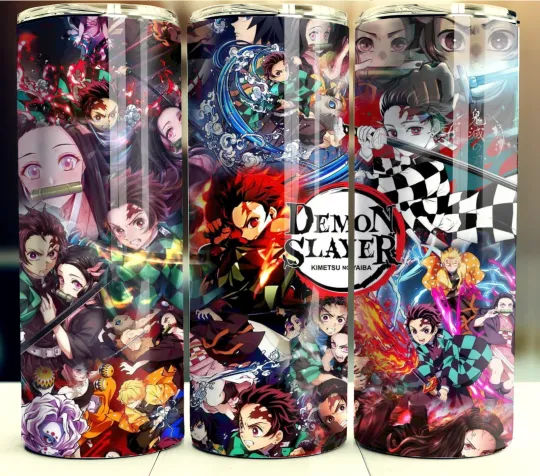 Discover demon Anime 20oz Tumbler Travel Mug Stainless Steel Cup Straw Lid