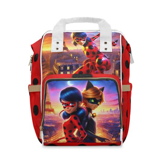 Discover Ladybug and Cat Noir Illustration Diaper Backpack