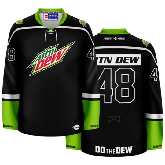 Discover Mountain Dew Original Flavor Blackout Men's Hockey Jersey