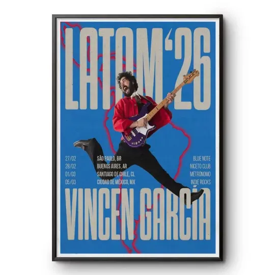 Discover Vincent Garcia LATAM Tour 2026 Concert Poster Indie Rock Live Music