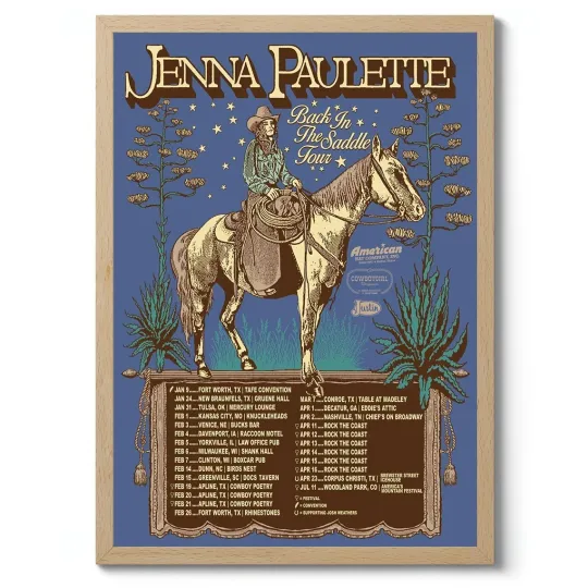 Discover Jenna Paulette Back In The Saddle Tour 2026 Poster