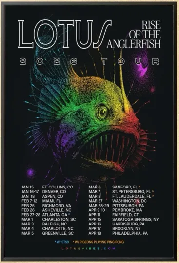 Discover Lotus Live Tour 2026 Collectible Poster