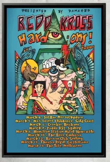 Discover REDD KROSS x THE HARD-ONS Australian Co-Headline Tour 2026 Poster