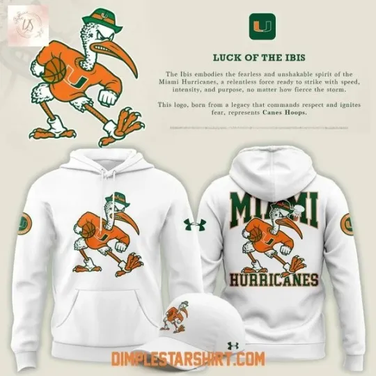 Discover Miami Hurricane Luck Of The Ibis 3D White Hoodie Unisex Fan Gift S-5XL