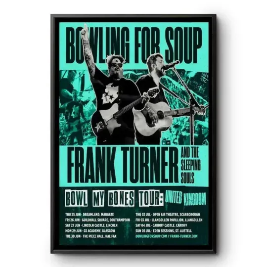 Discover Bowling For Soup Frank Turner UK Tour 2026 Concert Poster