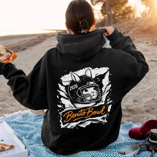 Discover Benito Bowl 2026 Hoodie, Bunny Football Graphic Shirt, Here for the Benito Bowl Tee, Game Day Outfit, Bunny Bowl T-Shirt, Comfort Colors