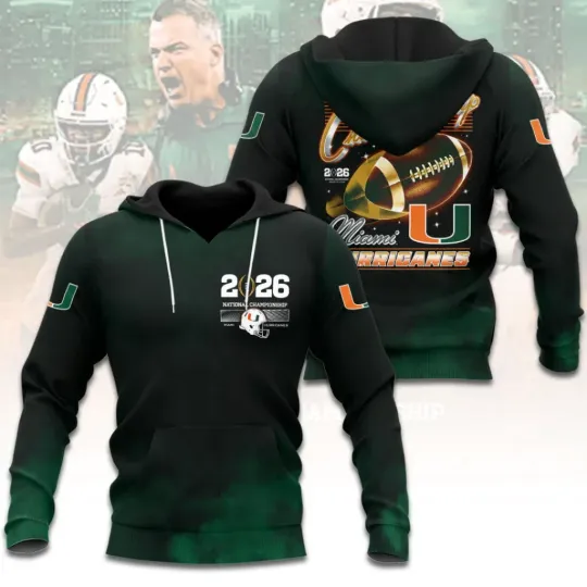 Hurricanes Football 2026 National Championship 3D Apparel