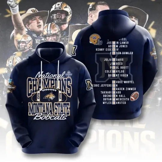 Discover Bobcats Football 3D Apparel Hoodie
